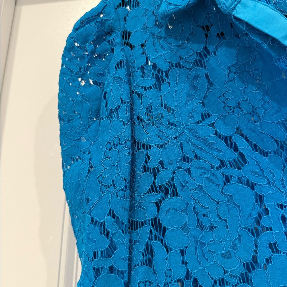 Generation Love Blue Lace Button Front Shirt - Picture 3 of 7
